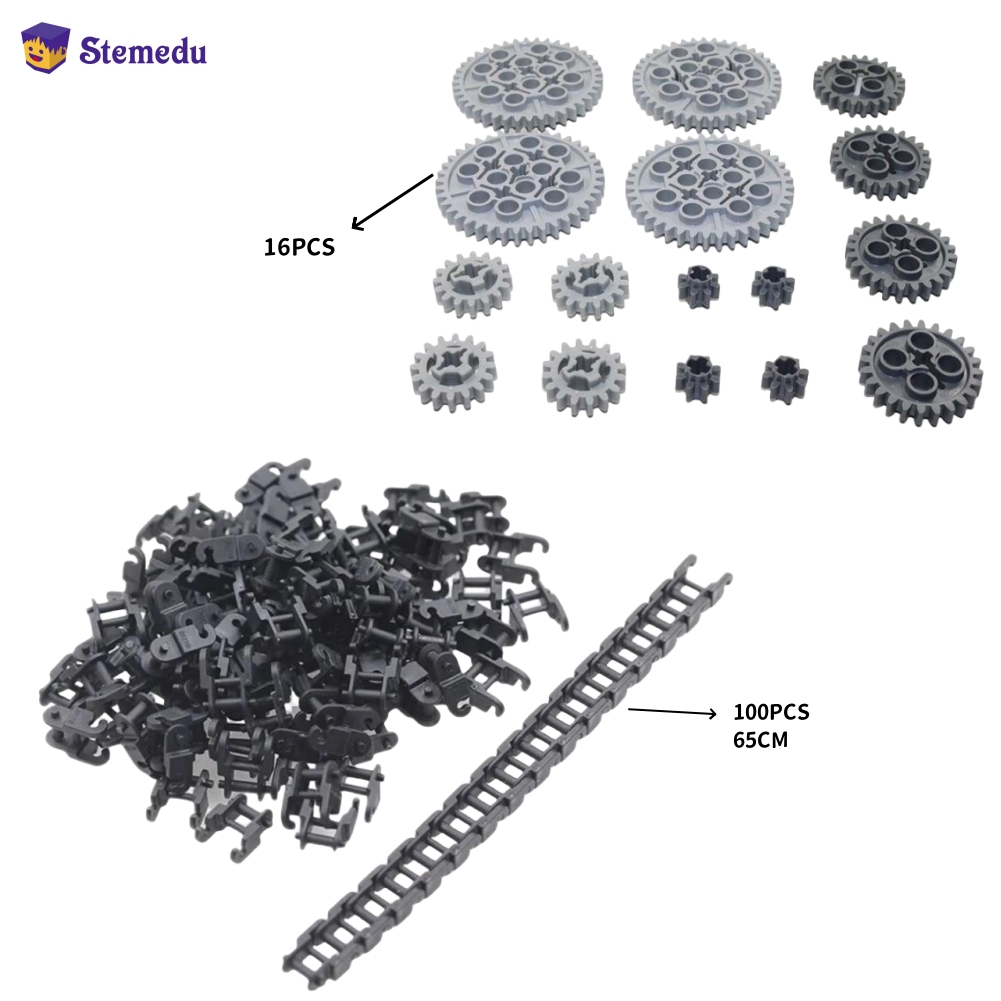 16PCS MOC Building Blocks Toot - Toy Train Track Set recension och pris
