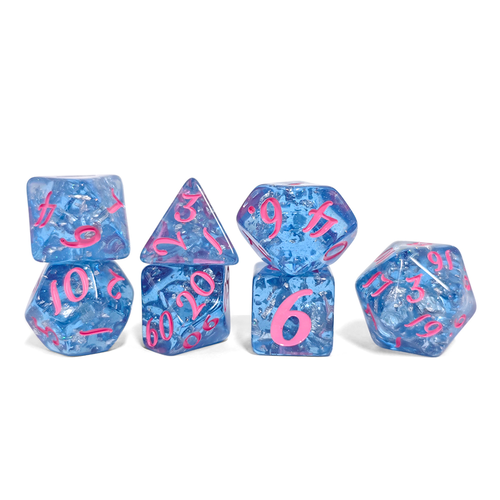 7Pcs/set Blue Color Resin Dice - Kids Toys Entertainer recension och pris