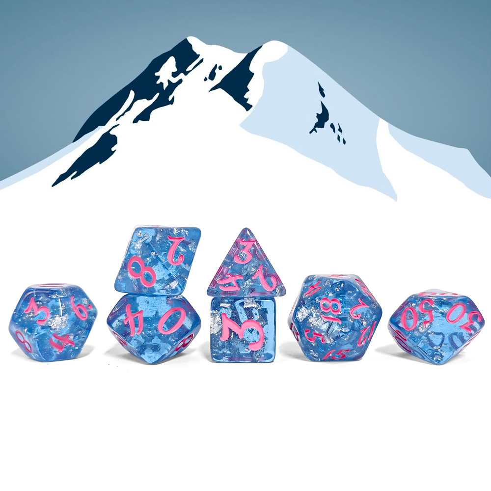 7Pcs/set Blue Color Resin Dice - Kids Toys Entertainer recension och pris