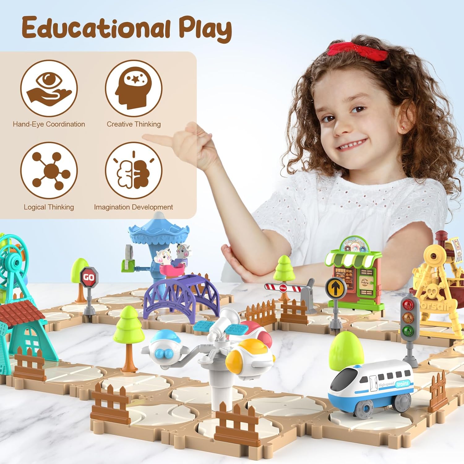 DIY Puzzle Track Car Set Assem - Toy Train Track Set recension och pris