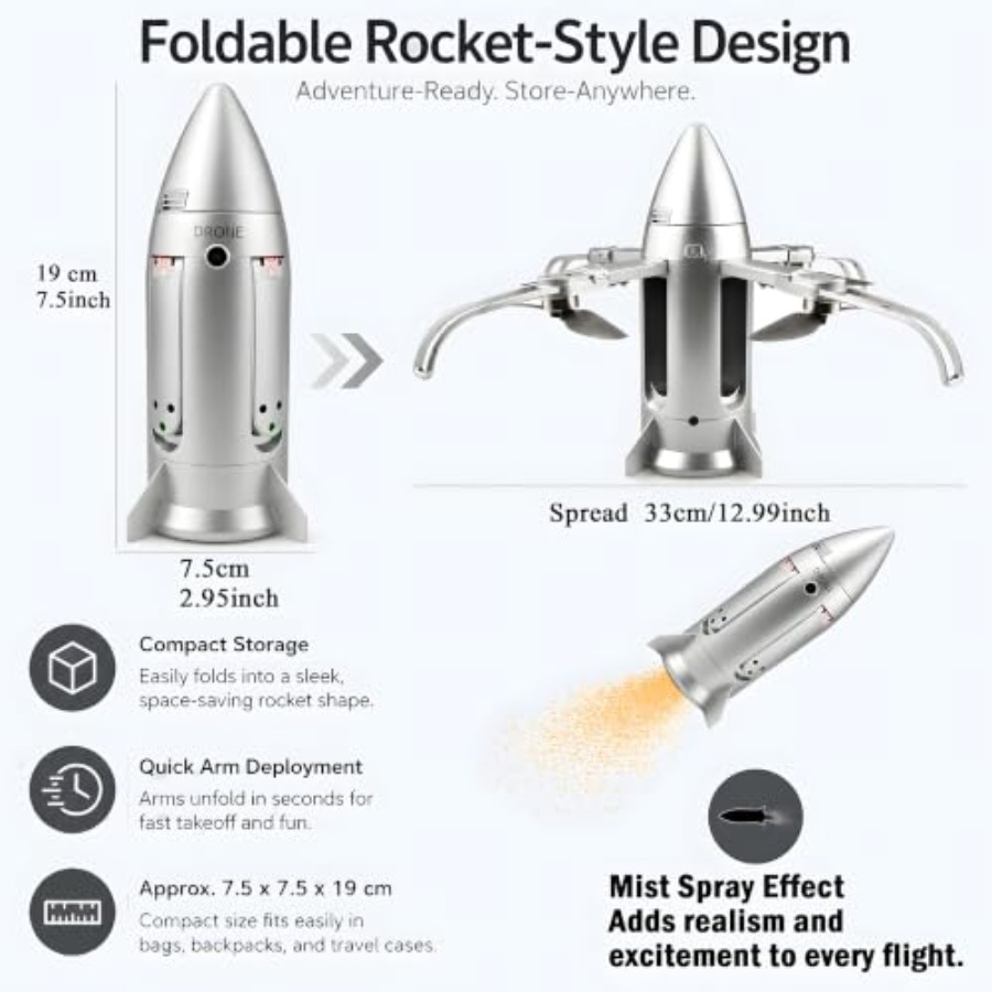 Outdoor RC rocket drone for ki - Kids Toys Drone recension och pris
