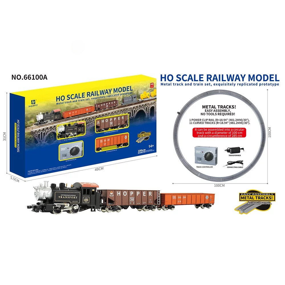 HO Scale Metal Rail Train Mode - Toy Train Track Set recension och pris