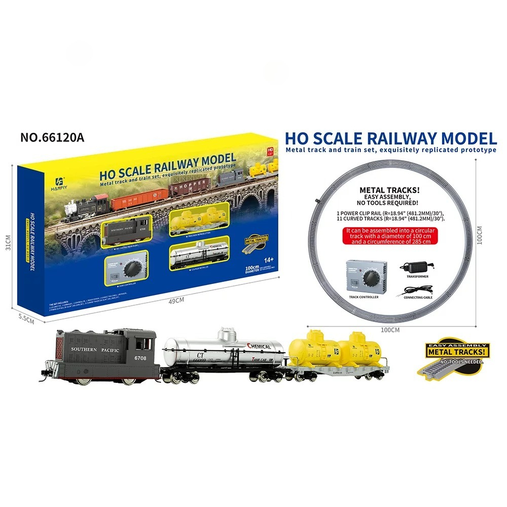 HO Scale Metal Rail Train Mode - Toy Train Track Set recension och pris