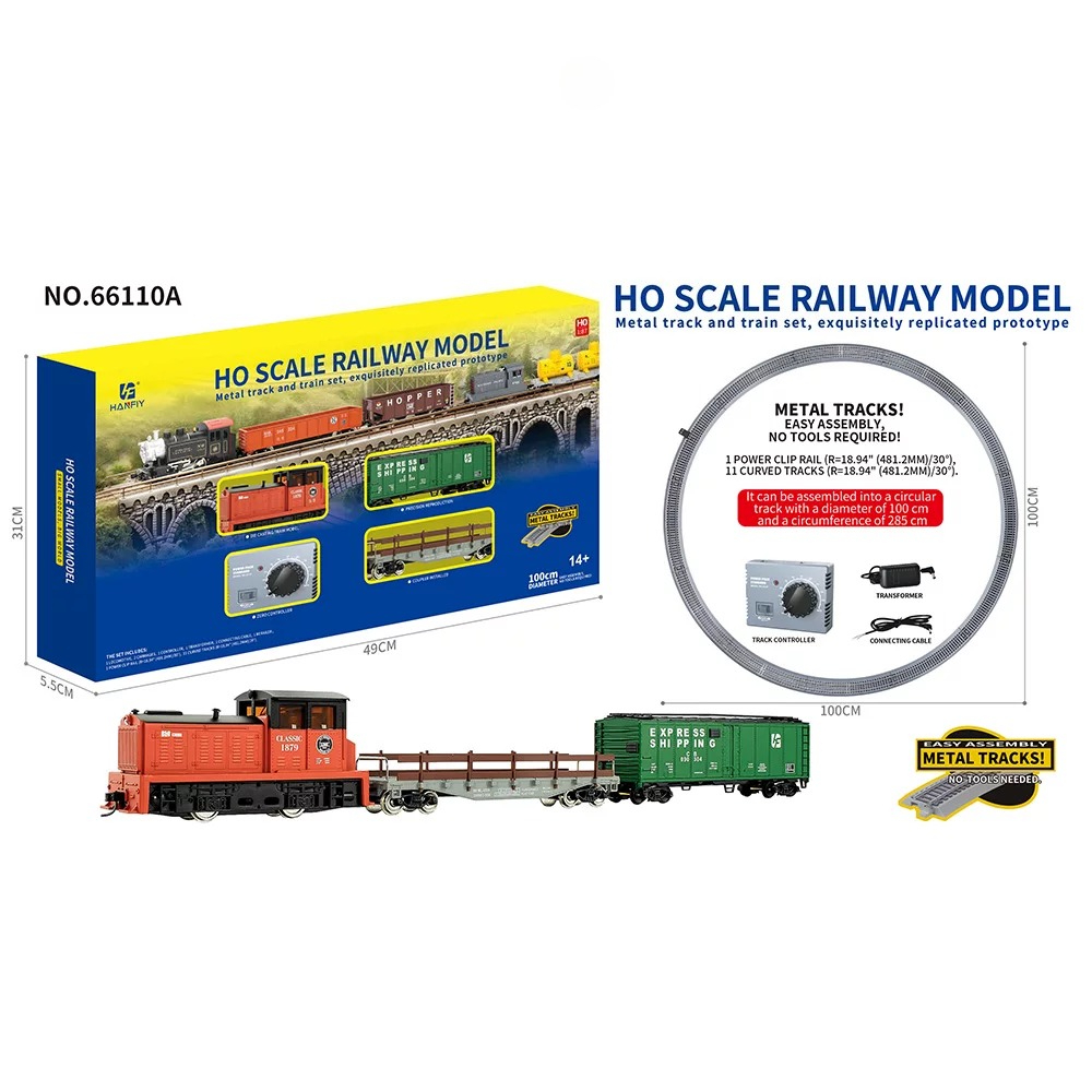 HO Scale Metal Rail Train Mode - Toy Train Track Set recension och pris