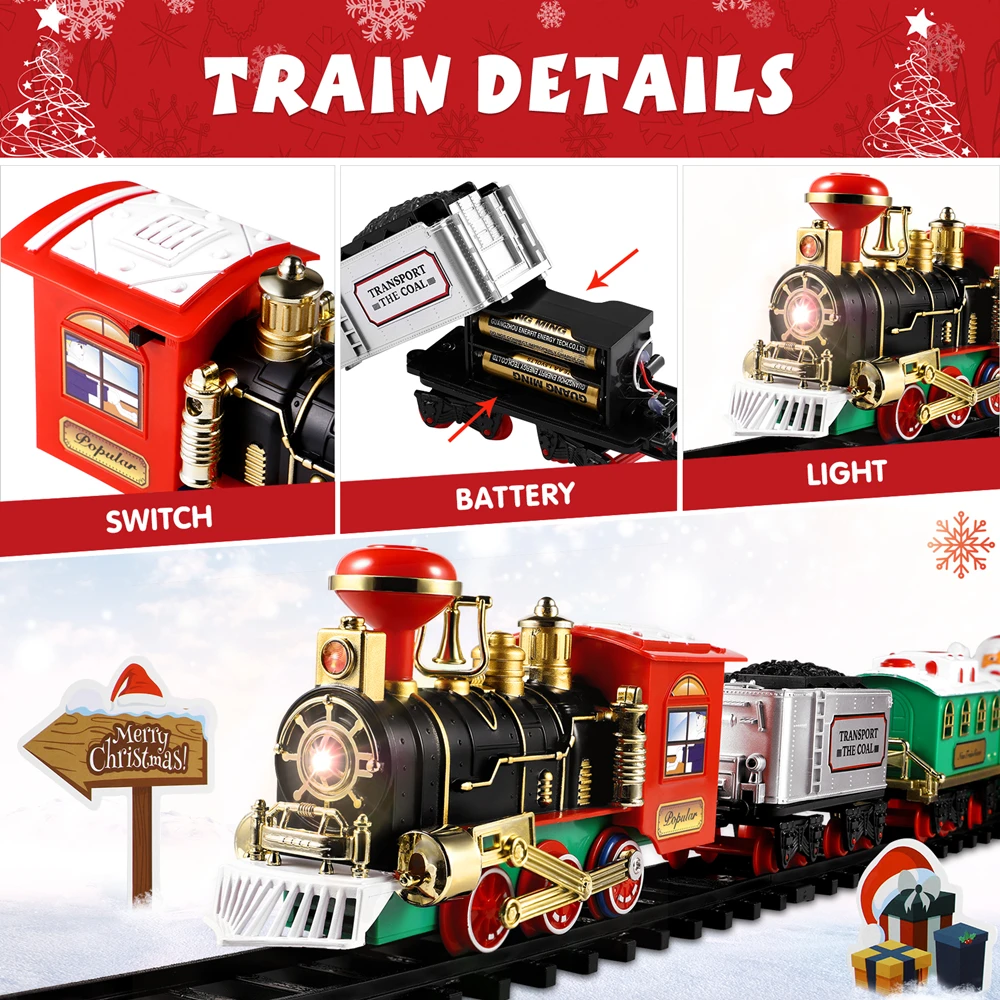 Christmas Train Set Festive Mi - Toy Train Track Set recension och pris