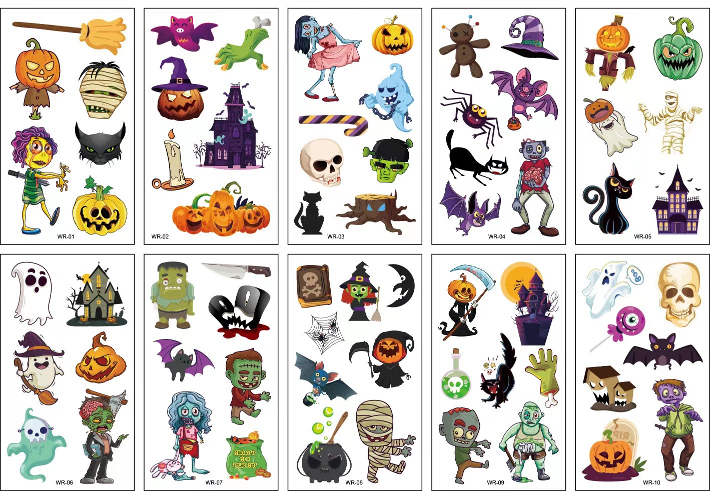10 Sheets Halloween Pumpkins Z - Kids Zombie Toys recension och pris