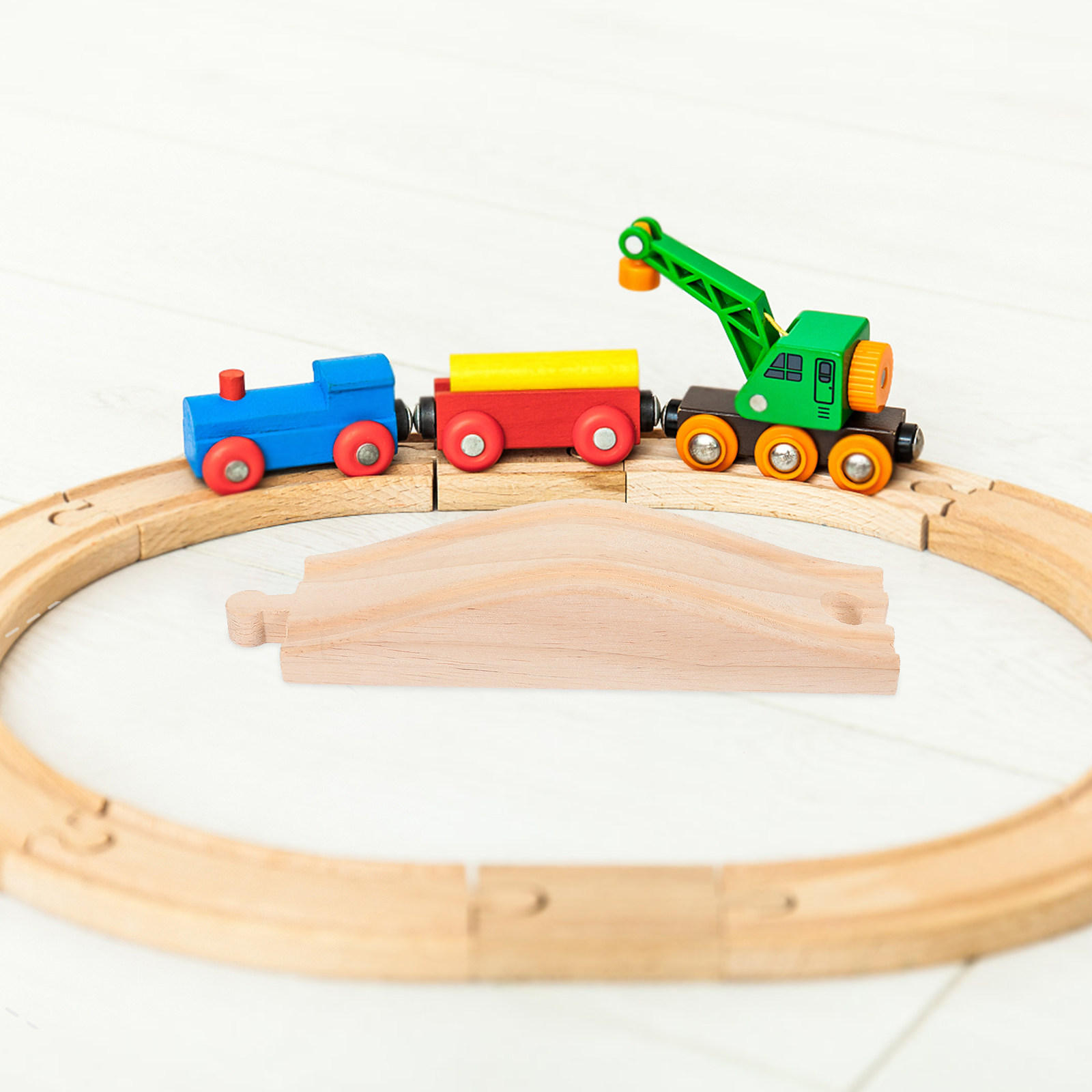 2Pcs Wooden Train Track Slopes - Toy Train Track Set recension och pris