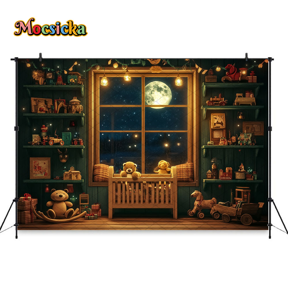 Mocsicka Christmas Night Windo - Toys Background For Kids recension och pris